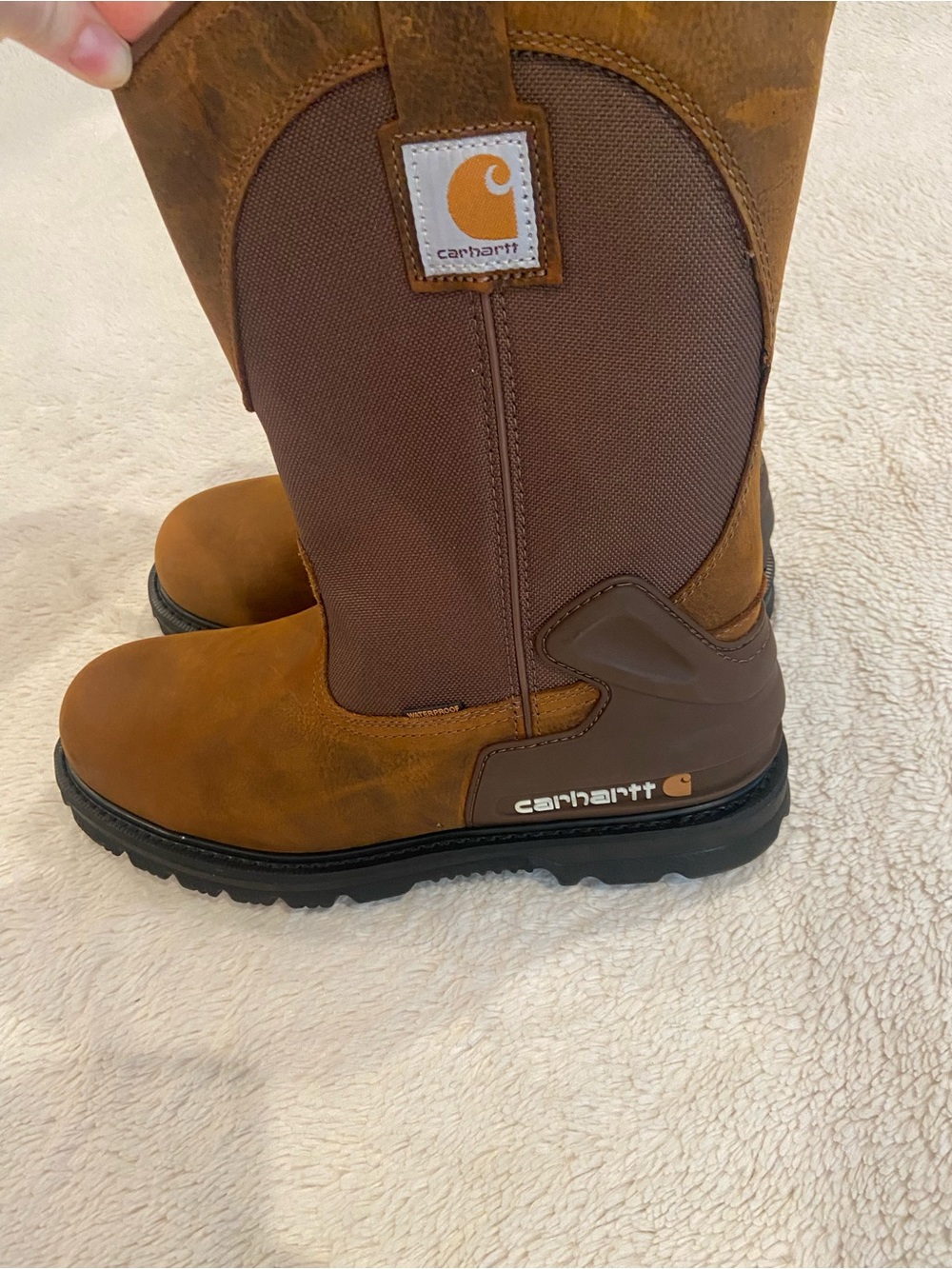 Carhartt Heritage Waterproof Steel Toe Wellington Work Boots Men’s 11 Wide - Picture 9 of 16